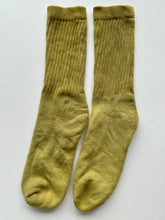 Load image into Gallery viewer, natural dye socks, harlequin marigold, large