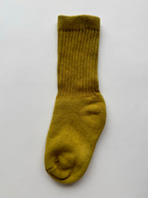 Load image into Gallery viewer, natural dye socks, harlequin marigold, small