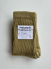 Load image into Gallery viewer, natural dye socks, harlequin marigold light, small
