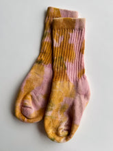 Load image into Gallery viewer, natural dye socks, cochineal and onion skins, small