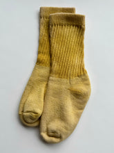 Load image into Gallery viewer, natural dye socks, osage wood, small