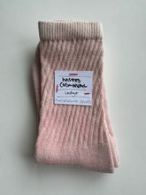 Load image into Gallery viewer, natural dye socks, washed cochineal, large