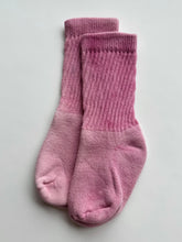 Load image into Gallery viewer, natural dye socks, washed cochineal, small