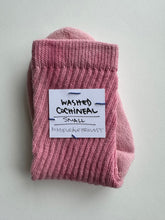 Load image into Gallery viewer, natural dye socks, washed cochineal, small