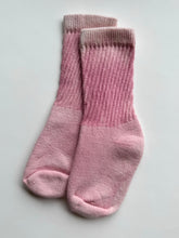 Load image into Gallery viewer, natural dye socks, washed cochineal light, small