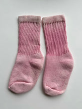 Load image into Gallery viewer, natural dye socks, washed cochineal light, small