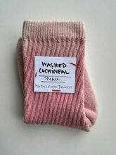 Load image into Gallery viewer, natural dye socks, washed cochineal light, small