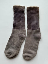 Load image into Gallery viewer, natural dye socks, washed logwood, large