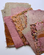 Load image into Gallery viewer, handmade naturally dyed paper - 15 6x8" sheets - notecards, stationary, art, craft