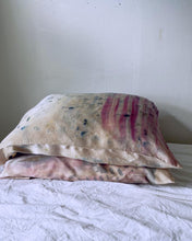 Load image into Gallery viewer, naturally dyed silk pillowcase - hibiscus stripe