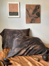 Load image into Gallery viewer, naturally dyed silk pillowcase - dark avocado