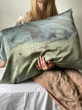 Load image into Gallery viewer, naturally dyed silk pillowcase - sea