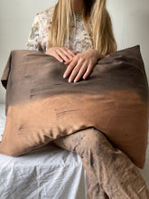 Load image into Gallery viewer, naturally dyed silk pillowcase - mocha