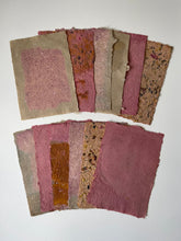 Load image into Gallery viewer, handmade naturally dyed paper - 15 6x8" sheets - notecards, stationary, art, craft