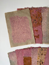 Load image into Gallery viewer, handmade naturally dyed paper - 15 6x8" sheets - notecards, stationary, art, craft