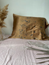 Load image into Gallery viewer, naturally dyed silk pillowcase - toasted flower