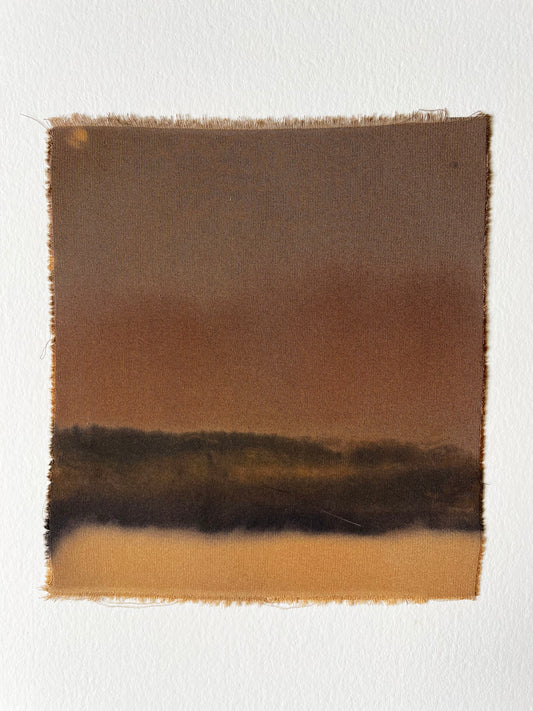 shoreline at night - naturally dyed textile