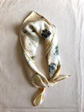 Load image into Gallery viewer, naturally dyed silk scarf - garden salad
