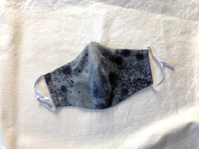 Load image into Gallery viewer, raw silk face mask naturally dyed - ink