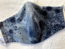 Load image into Gallery viewer, raw silk face mask naturally dyed - ink