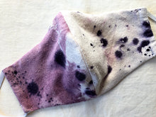 Load image into Gallery viewer, raw silk face mask naturally dyed - berry