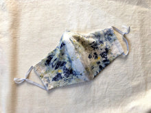 Load image into Gallery viewer, raw silk face mask naturally dyed - garden