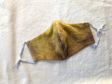 Load image into Gallery viewer, raw silk face mask naturally dyed - golden hour