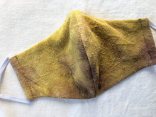 Load image into Gallery viewer, raw silk face mask naturally dyed - golden hour