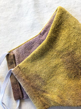 Load image into Gallery viewer, raw silk face mask naturally dyed - golden hour