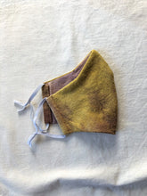 Load image into Gallery viewer, raw silk face mask naturally dyed - golden hour