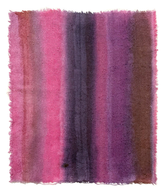 pink stripe - naturally dyed textile