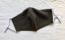 Load image into Gallery viewer, naturally dyed, Raw Silk Face Mask, with Tea & Iron