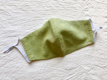 Load image into Gallery viewer, raw silk face mask naturally dyed with black beans & osage wood