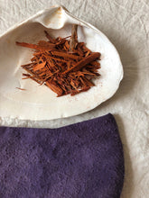 Load image into Gallery viewer, Naturally Dyed, Raw Silk Face Mask, with Logwood