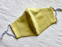 Load image into Gallery viewer, raw silk face mask naturally dyed with osage wood
