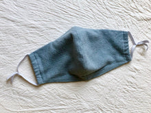 Load image into Gallery viewer, Naturally Dyed, Raw Silk Face Mask, with Black Beans