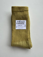 Load image into Gallery viewer, natural dye socks, harlequin marigold, large
