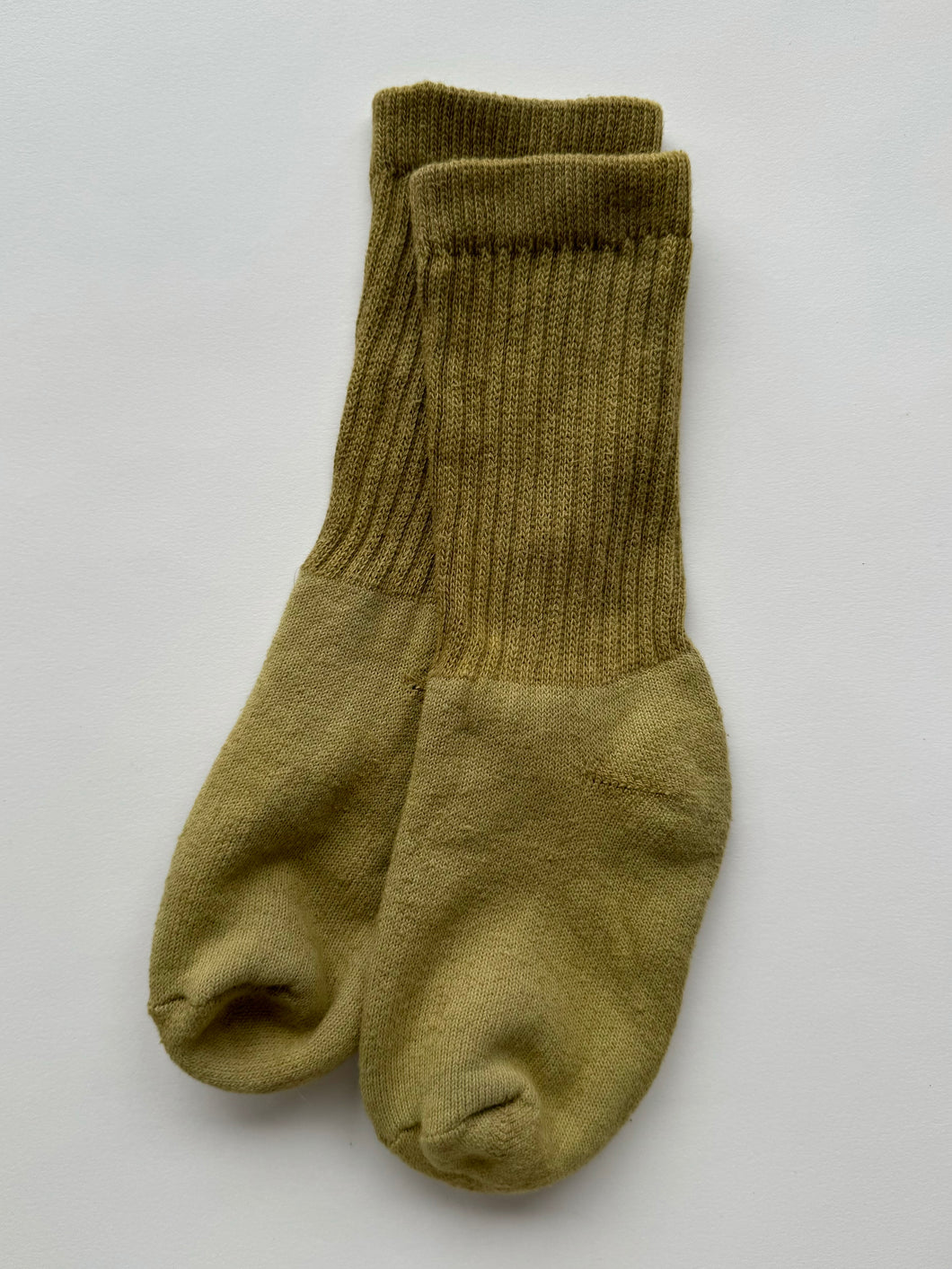 natural dye socks, harlequin marigold light, small