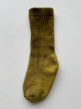 Load image into Gallery viewer, natural dye socks, harlequin marigold dark, small
