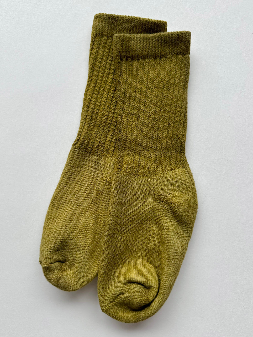 natural dye socks, harlequin marigold dark, small