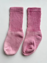 Load image into Gallery viewer, natural dye socks, washed cochineal, small
