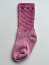 Load image into Gallery viewer, natural dye socks, washed cochineal, small
