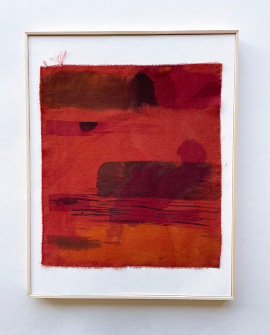 madder root - naturally dyed textile