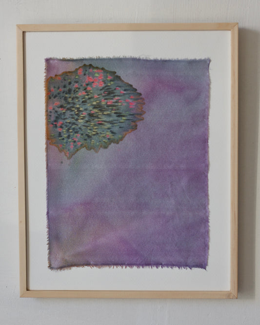 portrait of a pond - naturally dyed silk textile