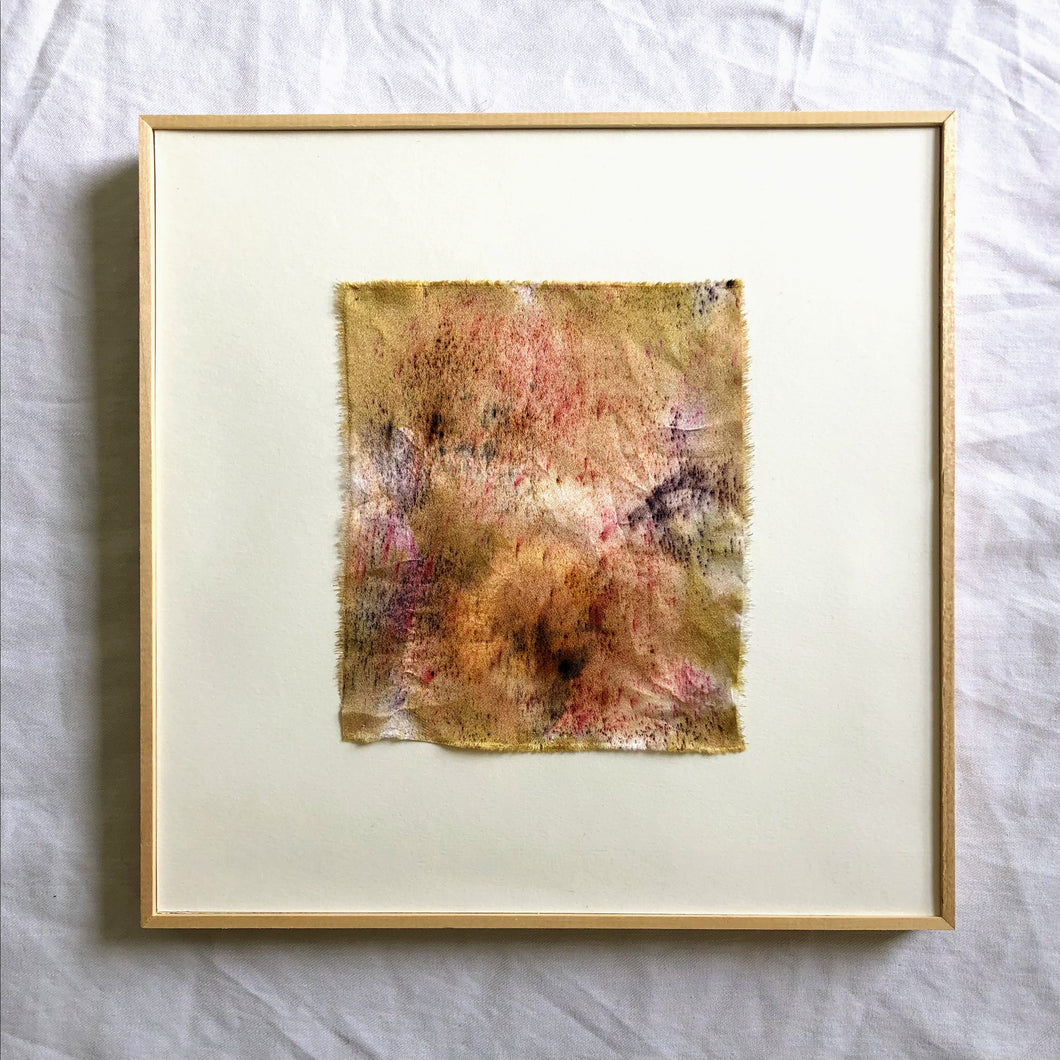 'two truths' - naturally dyed silk textile