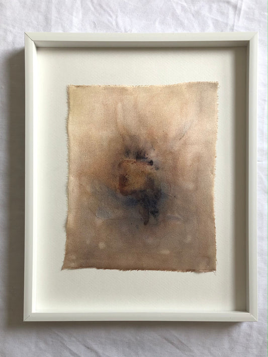 'germination' - naturally dyed silk textile