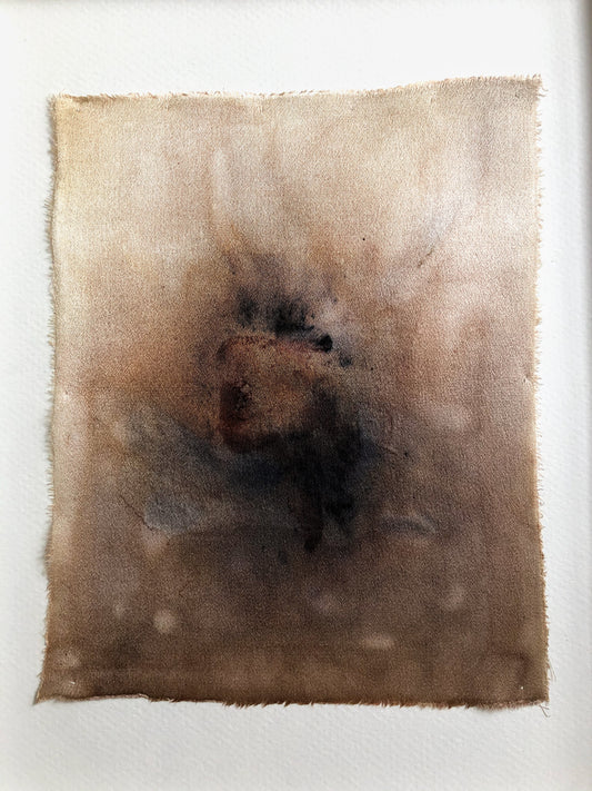 'germination' - naturally dyed silk textile