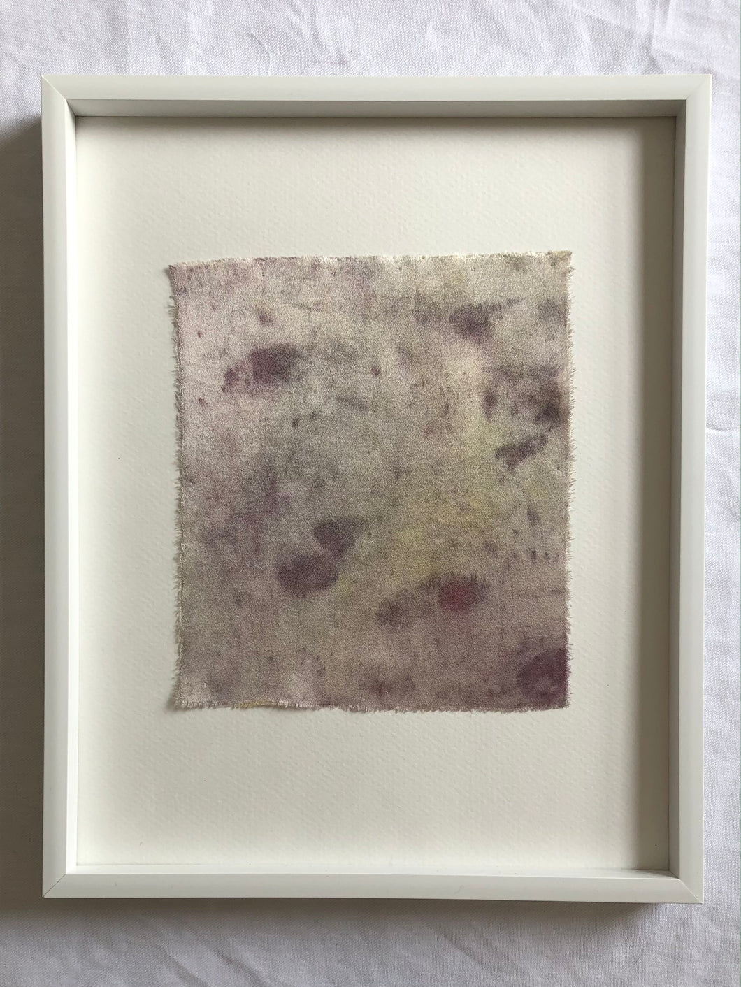 'after rain' - naturally dyed silk textile