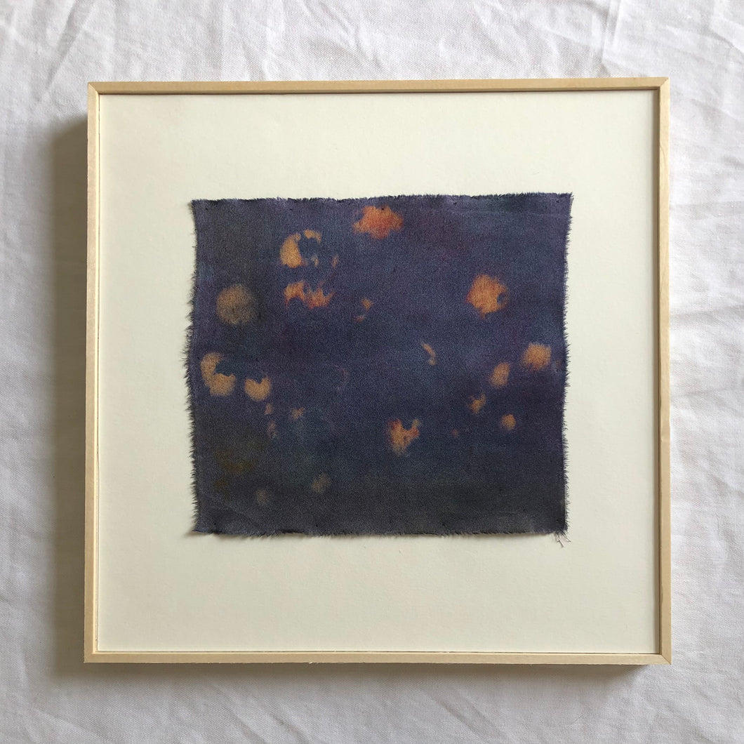 'sparks' - naturally dyed silk textile