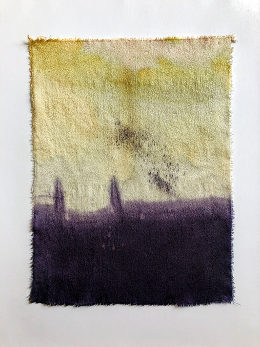 'reunion' - naturally dyed silk textile